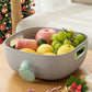 Vegetable Washing and Draining Basket with Side Lid
