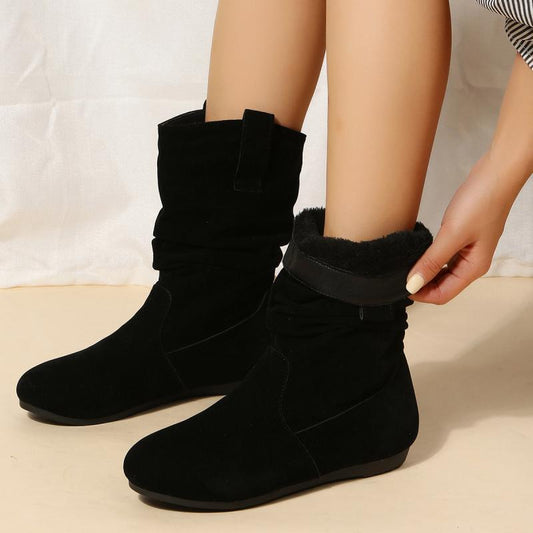 [Best Gift for Her] Fashion Comfy Round Toe Warm Winter Boots