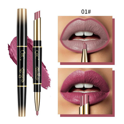 Double-ended Lipstick Automatic Lip Liner Matte Waterproof Non-fading Non-stick Lipstick