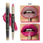 Double-ended Lipstick Automatic Lip Liner Matte Waterproof Non-fading Non-stick Lipstick