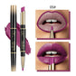 Double-ended Lipstick Automatic Lip Liner Matte Waterproof Non-fading Non-stick Lipstick