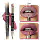 Double-ended Lipstick Automatic Lip Liner Matte Waterproof Non-fading Non-stick Lipstick
