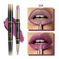Double-ended Lipstick Automatic Lip Liner Matte Waterproof Non-fading Non-stick Lipstick