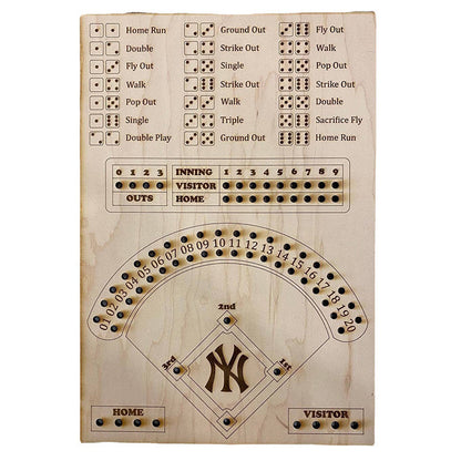 Funny Gift - Wooden Baseball Dice Board Game