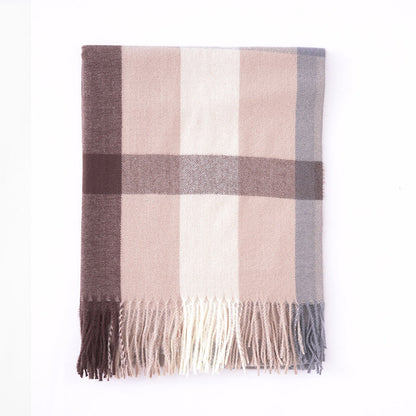 [Best Gift For Her] Women's Winter Tassel Plaid Scarf