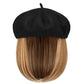 [Special Gift] Straight Short Synthetic Wigs Berets Hat for Women