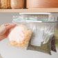 [Practical Gift] Home Hanging Telescopic Rail Storage Rack for Ziplock Bag