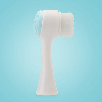 [Best Gift for Her] 2-in-1 Soft Bristles & Silicone Skincare Facial Cleansing Brush