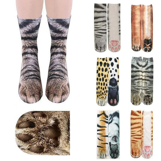 Gift Choice * 3D Print Novelty Animal Paw Socks