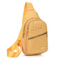 [Exquisite Gift] Multi-Pocket Lightweight Metal Zipper Chest Bag with Data Cable Hole