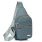[Exquisite Gift] Multi-Pocket Lightweight Metal Zipper Chest Bag with Data Cable Hole