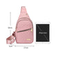 [Exquisite Gift] Multi-Pocket Lightweight Metal Zipper Chest Bag with Data Cable Hole