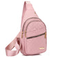 [Exquisite Gift] Multi-Pocket Lightweight Metal Zipper Chest Bag with Data Cable Hole