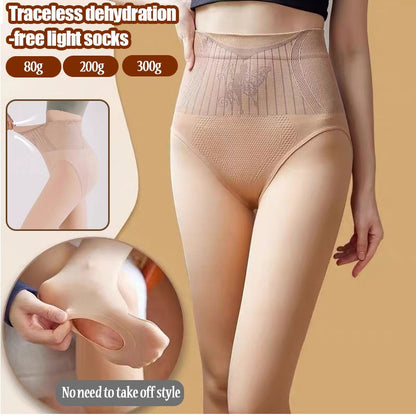 [Best Gift For Her] No-Take-Off Faux Fleece Lined Translucent Socks