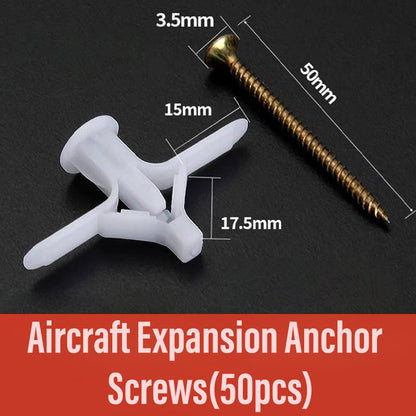 Aircraft / Butterfly Expansion Anchor Bolts Tube & Countersunk Screws (50PCS)