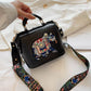 Best Gift for Her * Personalized Elephant Embroidered Leather Bag