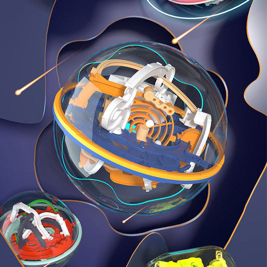 3D Gravity Maze Ball with 100 Challenging Barriers