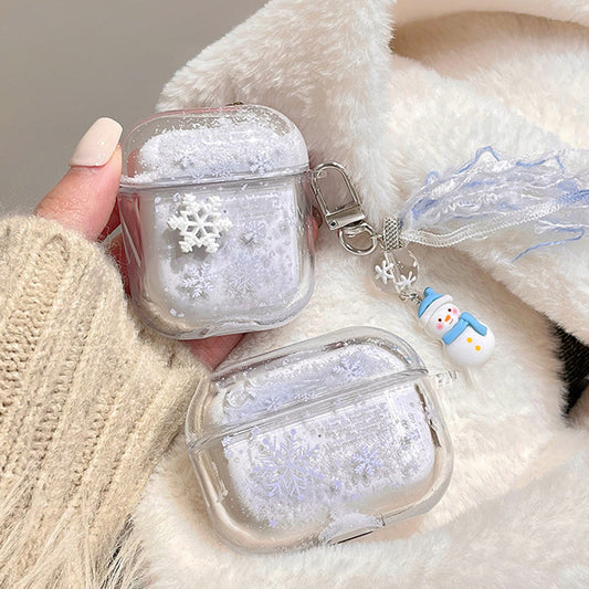 Quicksand Snowflake Earphones Case For AirPods
