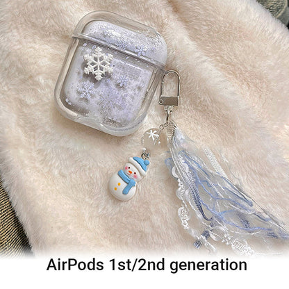 Quicksand Snowflake Earphones Case For AirPods