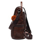 Women's Large Capacity Soft Leather Casual Backpack