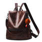 Women's Large Capacity Soft Leather Casual Backpack