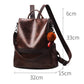 Women's Large Capacity Soft Leather Casual Backpack