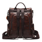 Women's Large Capacity Soft Leather Casual Backpack
