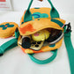Cartoon Dinosaur & Floral Print Crossbody Bag