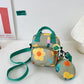 Cartoon Dinosaur & Floral Print Crossbody Bag