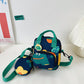 Cartoon Dinosaur & Floral Print Crossbody Bag