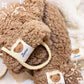 Cozy Bear Plush Warm Gloves with String