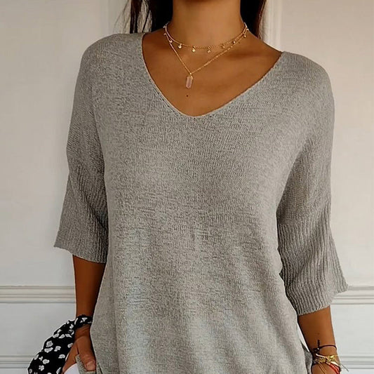 Casual Pullover Loose Knitted Top