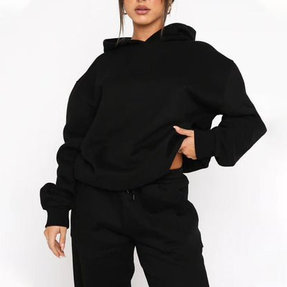 Loose Casual Hoodie Tracksuit Set