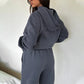 Loose Casual Hoodie Tracksuit Set