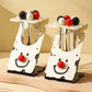 Cute Clown Stainless Fruit Fork Tableware Storage Rack