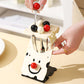 Cute Clown Stainless Fruit Fork Tableware Storage Rack