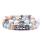 Owl Charm Natural Stone Bracelet