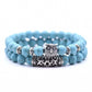 Owl Charm Natural Stone Bracelet