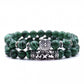 Owl Charm Natural Stone Bracelet