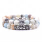 Owl Charm Natural Stone Bracelet