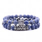 Owl Charm Natural Stone Bracelet