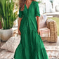 Elegant V-neck Split Boho Long Dress