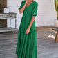 Elegant V-neck Split Boho Long Dress