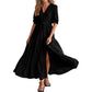 Elegant V-neck Split Boho Long Dress