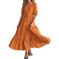 Elegant V-neck Split Boho Long Dress