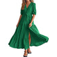Elegant V-neck Split Boho Long Dress