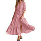 Elegant V-neck Split Boho Long Dress
