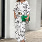 Women's Letter Print Elegant Two-piece Suit