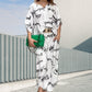 Women's Letter Print Elegant Two-piece Suit