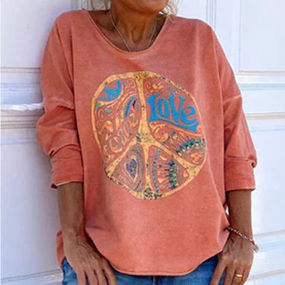 Women’s Contemporary Orange Abstract Shirt